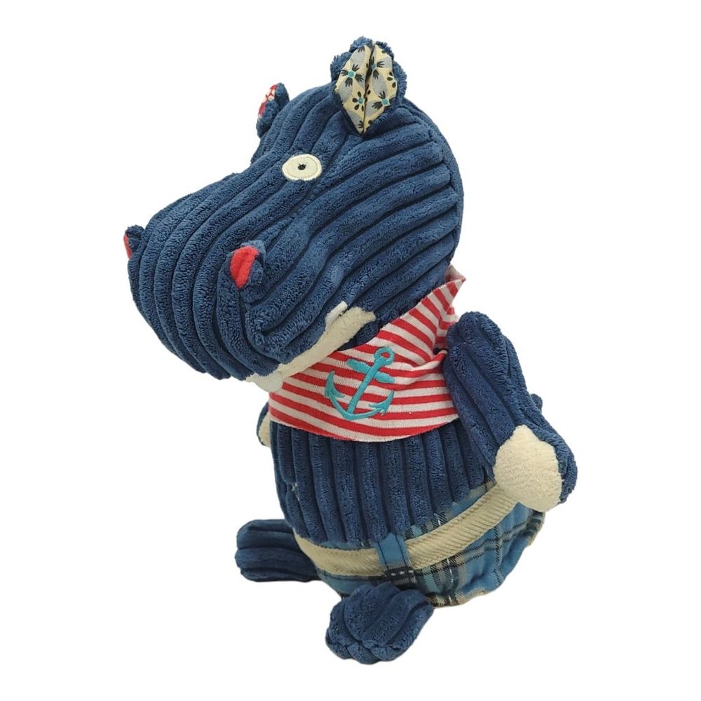 Les Deglingos Original Hippipos The Hippo 11" Plush Stuffed Animal Toy Blue